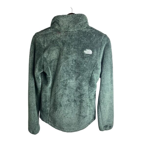 NWT North Face Osita Jacket Women Sz XS Fuzzy Sherpa Style Full Zip Green - Picture 2 of 9